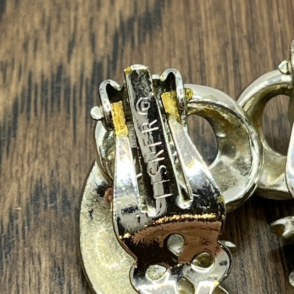 Earrings clip on 3 Pair Napier, Lisner, Marvella Designer gold & silver tone - Picture 6 of 10